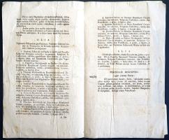 A Budai Helytartótanács latin nyelvű hírlevele I. Ferenc királyi szárazbélyegzésével; a Torna vármeg...