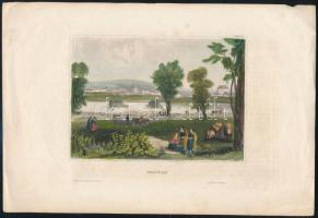 1838 Vác / Waitzen. Színezett acélmetszet, papír. In: Meyer's Universum, DCXXVII t. (Hildburghausen, 1838, Kunstanstalt des Bibliographisches Instituts). 11x15,5 cm