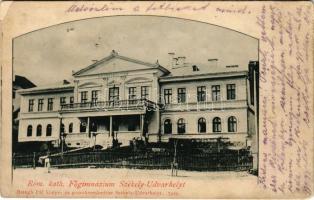 1902 Székelyudvarhely, Odorheiu Secuiesc; Római katolikus főgimnázium. Betegh Pál kiadása / Catholic grammar school. Art Nouveau (r)