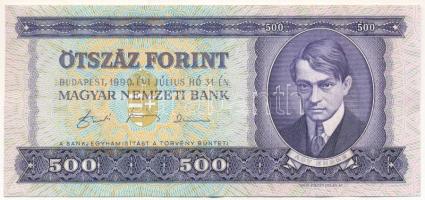 1990. 500Ft nagyon alacsony, "E 558 000076" sorszámmal T:F szép papír Adamo F43