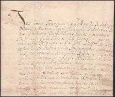 1771 hadadi és murányi gróf Wesselényi Ferenc (1605-1667) nádor által 1663-ban kiállított okirat hit...