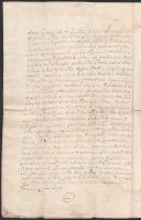 1771 hadadi és murányi gróf Wesselényi Ferenc (1605-1667) nádor által 1663-ban kiállított okirat hit...