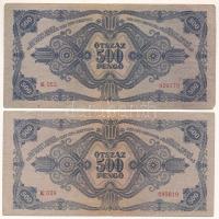 1945. 500P "K 052 020179" magyar "N" betű orosz "P" helyett + helyes s...