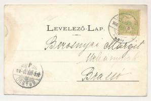 1906 Szentkatolna, Catalina; Sinkovits kúria, kastély. Papp Ferenc kiadása. Rajta Clarisse Sinkovits...