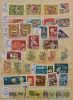 2 gyengécske magyar alapgyűjtemény 1918-tól az 1960-as évekig, benne portók, hármaslyukasztású bélye...