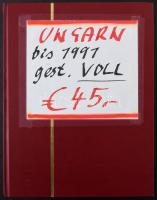 Magyar gyűjtemény 1960-tól 1991-ig kevés blokkal 30 lapos, A/4-es berakóban