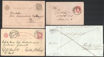 1846-1911 11 db magyar levél és levelezőlap, jobbakkal