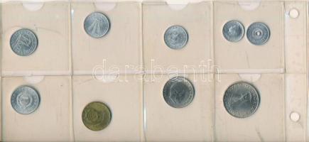 1972. 2f-10Ft (9xklf) érmés forgalmi sor fóliatokban T:UNC-AU