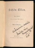 Reinke, Anna: Schön Ellen. Stuttgart, Verlag von Emil Barth. Kiadói festett, aranyozott egészvászon ...