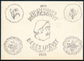 Vörösváry László (1908-1990) könyvkiadó saját kezűleg megírt képeslapja