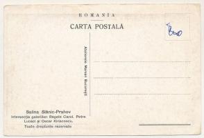 Slanic (Prahova), Salina / sóbánya, belső munkásokkal, bányavasút, iparvasút / salt mine, interior w...