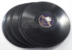 9 db gramofon lemez, tok nélkül, vegyes állapotban