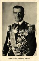 1940 Vitéz Nagybányai Horthy Miklós, Magyarország kormányzója 1939-ben. Az 1919. évi ellenforradalom 20 éves évfordulója Szegeden, 1939. augusztus 6-án. Hátoldalon a kormányzót méltató levél egy tüzérhadnagynak tábori postával küldve "Erdély egy részének visszatérése alkalmából megküldöm egyetlen, elhivatott és dicsőséges vezérünknek fényképét. Éljen Horthy!" / Regent Horthy