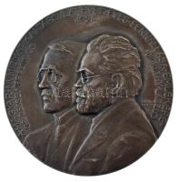 Berán Lajos (1882-1943) 1921. "A Magyar Numizmatikai Társulat húsz éves fennállása emlékére - Gr. Dessewffy Miklós - 1921 - Dr. Réthy László / Szentgáli Károly - Kilényi Hugó - Dr. Zimmermann Lajos - Dr. Gohl Ödön" bronz kétoldalas emlékérem (70mm) T:AU Hungary 1921. "A Magyar Numizmatikai Társulat húsz éves fennállása emlékére - Gr. Dessewffy Miklós - 1921 - Dr. Réthy László / Szentgáli Károly - Kilényi Hugó - Dr. Zimmermann Lajos - Dr. Gohl Ödön" double-sided bronze comemorative medallion. Sign.: Lajos Berán (70mm) C:AU HP 1221.