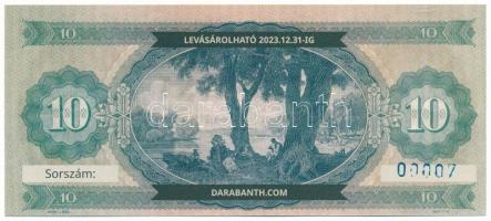 2023. "Darabanth Aukciósház" 2000Ft értékű, sorszámozott "00007" kuponja T:UNC