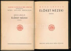Mécs László: Élőket nézek! Versek. ALÁÍRT ex librisszel (Bajor Ágost). Kiadói egészvászon kötés, kis...