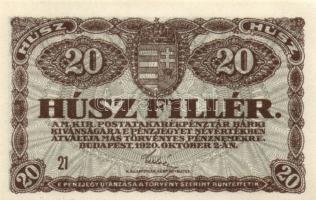 1920. 20f (5x) T:I,II