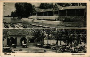 Alsógöd (Göd), Alsó strandfürdő, étterem, pincér (EK)