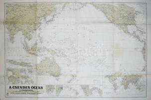 1941 A Csendes-óceán térképe, 1:25 000 000, kiadja: M. Kir. Honvéd Térképészeti Intézet, 63×92 cm