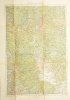 1914-1915 Gyergyószentmiklós és Brassó környékének katonai térképe, 2 db, 1:200 000, kiadja: M. Kir. Állami és Honvéd Térképészet Intézet