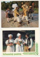 15 db MODERN népművészet, folklór képeslap / 15 MODERN folklore postcards