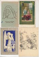 21 db régi motívum képeslap vegyes minőségben: vallás / 21 pre-1945 motive postcards in mixed quality: religion
