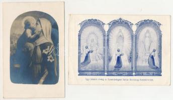 21 db régi motívum képeslap vegyes minőségben: vallás / 21 pre-1945 motive postcards in mixed qualit...