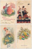 8 db RÉGI motívum képeslap: húsvéti üdvözlőlapok / 8 pre-1945 motive postcards: Easter greeting cards