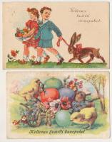 8 db RÉGI motívum képeslap: húsvéti üdvözlőlapok / 8 pre-1945 motive postcards: Easter greeting card...