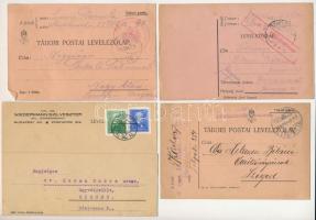 9 db RÉGI levelezőlap, közte 5 db első világháborús tábori postai levelezőlap / 9 pre-1945 correspondence cards, including 5 WWI K.u.K. military field postcards (Feldpostkarte)