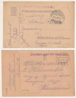 9 db RÉGI levelezőlap, közte 5 db első világháborús tábori postai levelezőlap / 9 pre-1945 correspon...