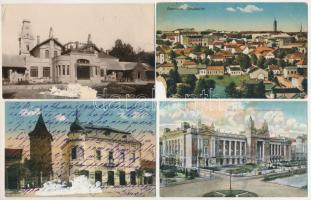 35 db RÉGI sérült vagy hiányos képeslap, város és motívum képeslapok / 35 pre-1945 postcards in damaged condition, town views and greeting cards