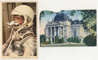 35 db RÉGI sérült vagy hiányos képeslap, város és motívum képeslapok / 35 pre-1945 postcards in dama...