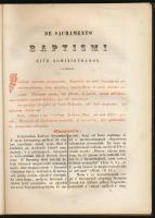 Rituale Strigoniense pro sacris functionibus frequentius occurrentibus. Budae, 1858. Kaidói egészbőr...