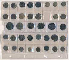 Római Birodalom vegyes, 37db-os érmetétel műanyag berakólapon, közte I. Licinius, I. Constantinus, S...