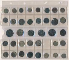 Római Birodalom vegyes, 37db-os érmetétel műanyag berakólapon, közte I. Licinius, I. Constantinus, S...