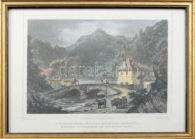 cca 1850 Ludwig Rohbock (1820-1883) - A. Fesca: A Verestorony - szoros a Lotriora pataknál, Rother T...