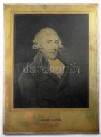John Hoppner: Josef Haydn aquatinta / rézkarc metszet réz nyomólemeze 19x25 cm