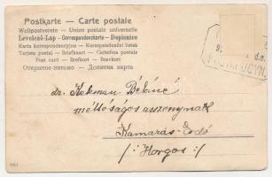 Art Nouveau lady art postcard. litho (EB)