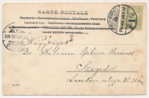 1902 Clown art postcard (ázott sarok / wet corner)