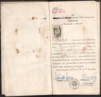 1947-1949 Pázmány Péter Tudományegyetem 3 db leckekönyve, benne bejegyzésekkel.