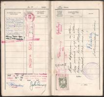 1947-1949 Pázmány Péter Tudományegyetem 3 db leckekönyve, benne bejegyzésekkel