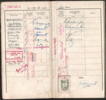 1947-1949 Pázmány Péter Tudományegyetem 3 db leckekönyve, benne bejegyzésekkel