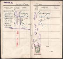 1947-1949 Pázmány Péter Tudományegyetem 3 db leckekönyve, benne bejegyzésekkel