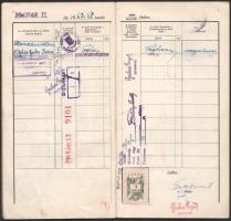 1947-1949 Pázmány Péter Tudományegyetem 3 db leckekönyve, benne bejegyzésekkel