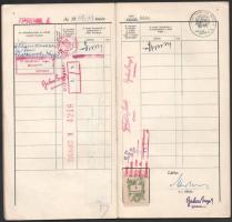 1947-1949 Pázmány Péter Tudományegyetem 3 db leckekönyve, benne bejegyzésekkel