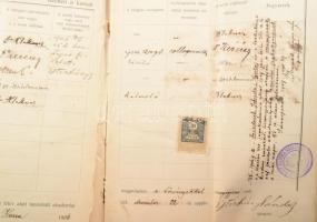 1906-1914 Friedrich Schuda (Gyula) tőketerebesi születésű zsidó személy leckekönyvei, a Kassai Kir. ...