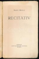 Babits Mihály: Recitativ. Bp., 1916, Nyugat, 131+5 p. 1. kiadás. A borítón Falus Elek (1884-1950) gr...