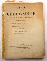 Delamarche A.: Atlas de Géographie ancienne du Moyen Age, et moderne. Carte de l'Asie Grosselin Aug. et Cie, 1857 36 db nagy méretű litografált térképlap, 4 sérült, kijár. 35x50 cm Borító nélkül