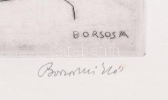 Borsos Miklós (1906-1990): Ponte Vecchio 79. Rézkarc, papír, jelzett, sorszámozott 78/100. 29x20 cm ...